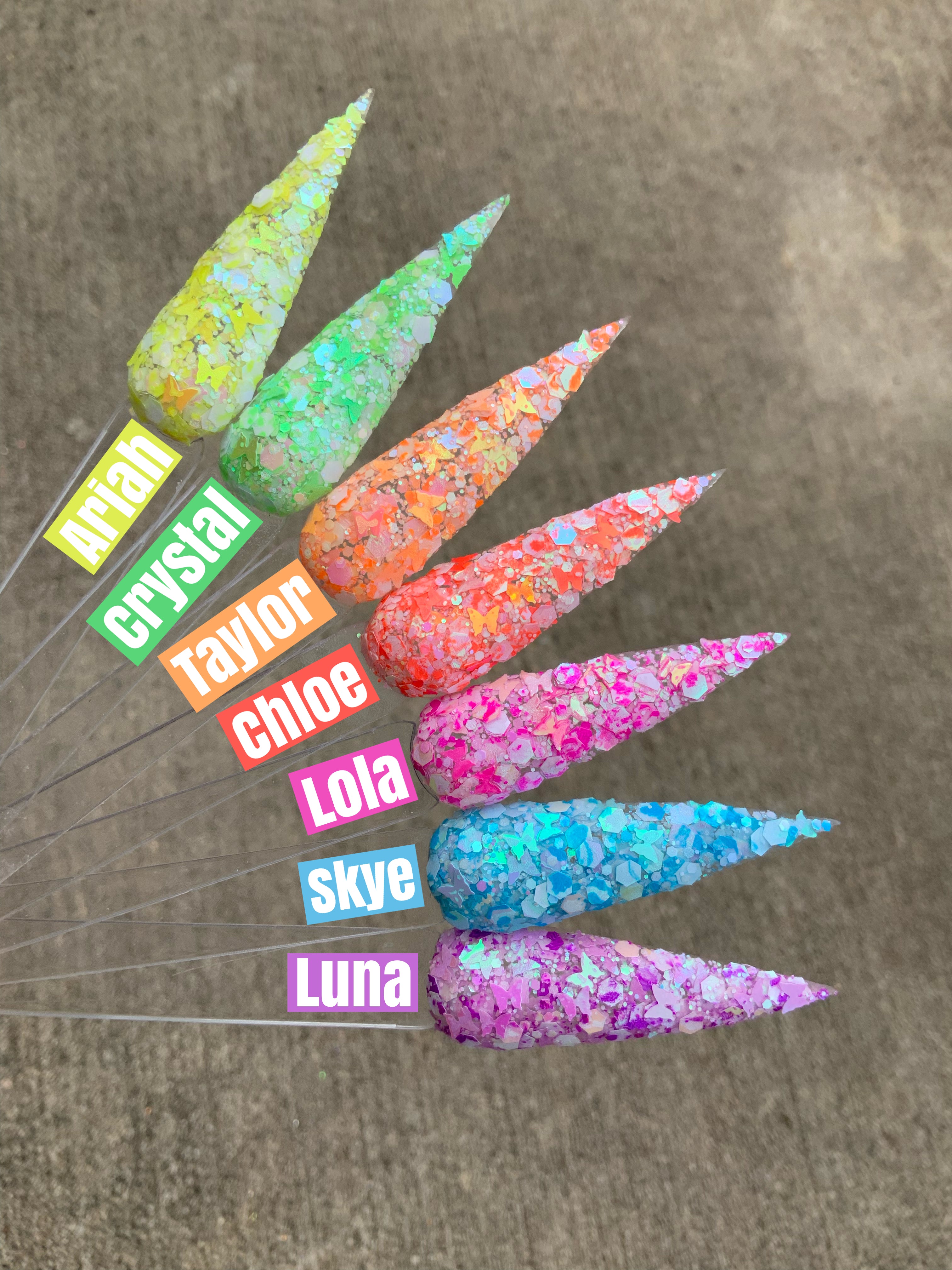 Girls Girl Glitter Acrylic Powder Collection Nail Heaven Supply Store