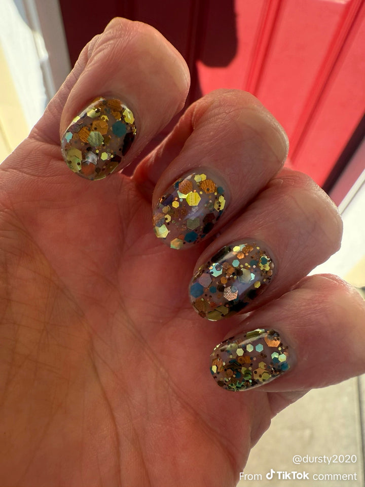 Crunchy Leaves Glitter Acrylic & Dip Nail Powder