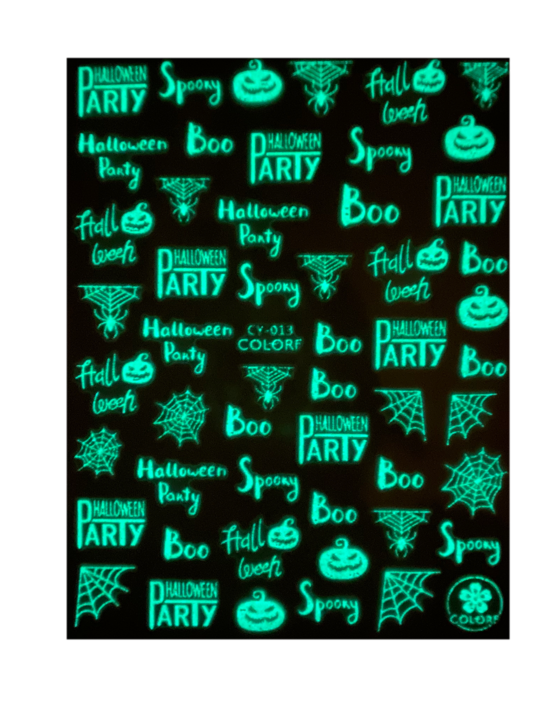 Glow In The Dark Halloween Nail Stickers(9 styles)